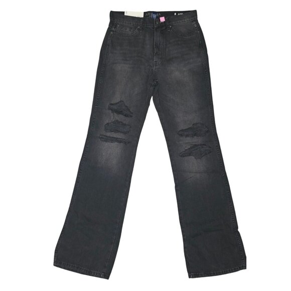 Arizona Womens Hi-Rise Bootcut Distressed Black Jeans Size 5 EcoVero Denim - Picture 1 of 10